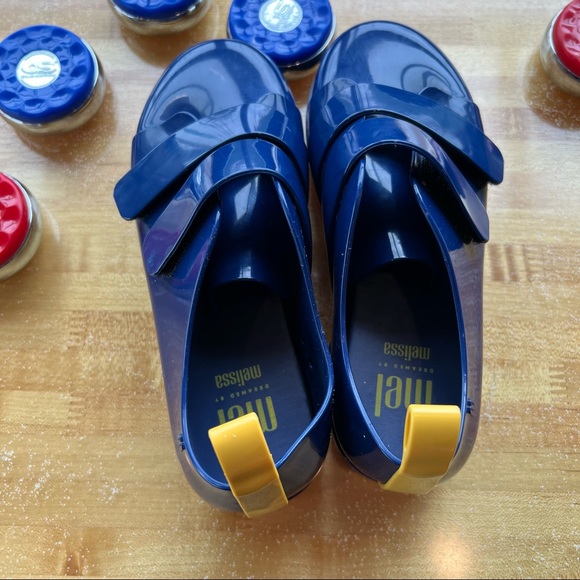 NIB Mini Melissa Mel Go Sneaker in Blue/Yellow - Picture 5 of 6